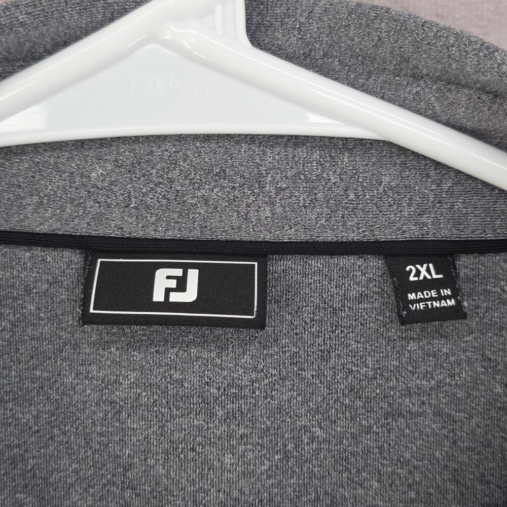 FootJoy Fj Mens 2XL Golf Polo Shirt Performance Gray Short Sleeve Stretch - Picture 3 of 10